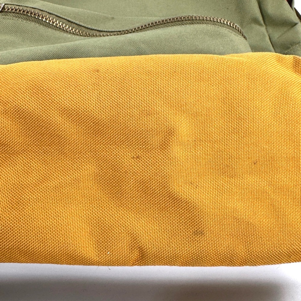 Herschel Supply Co Heritage Backpack Olive Green Mustard Yellow Colorblock Bag - Picture 7 of 9
